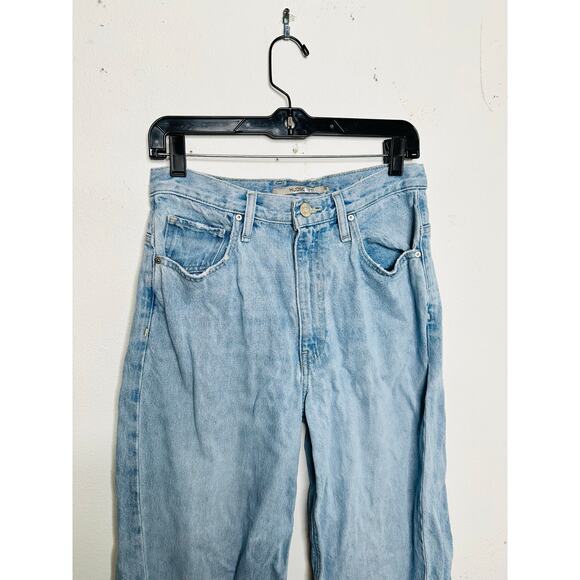 HUDSON Women's Blue Cotton Blend James High-Rise Wide Leg Jeans Size 28 - Picture 6 of 16